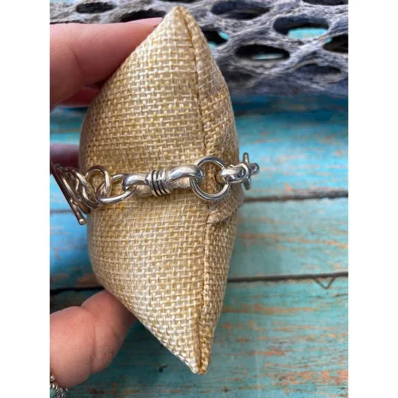 Navajo Handmade Link Sterling Silver Bracelet